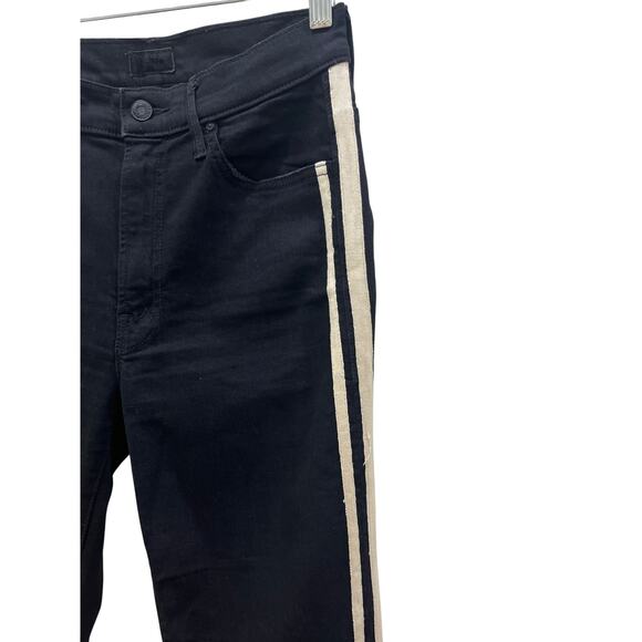 MOTHER Insider Crop Step Fray Jean in Guilty Racer Stripe Sz 27 - Picture 3 of 10